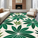 Tranquil Jungle Leaf Cascade With Tropical Abstract(Green)