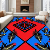 Whimsical Holiday Argyle with Decorative Fir Motifs(Red)