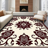 Vintage Rose Garden Medallion with Swirling Botanical Flourishes(Maroon)