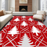 Pine Tree Interlocking Plaid Style(Red)
