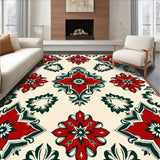 Ornate Holiday Quatrefoil with Seasonal Decorative Details(Red)