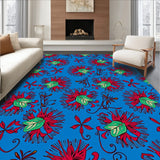 Holly Berry Vine Scroll with Botanical Holiday Flourishes(Blue)