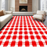 Merry Gingham Door with Vintage Picnic Blanket Inspiration(Red)
