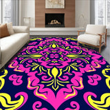 Elegant Swirling Medallion Abstract Artistic Motif Decorative (Pink)