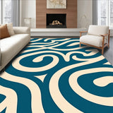 Abstract Ripple Effect Composed of Overlapping Fluid Contours(Blue)