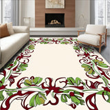 Winter Wreath Swirl Decorative Floor Covering(Burgundy)