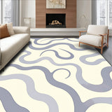 Mystic Waves Modern Artistic Splash Contemporary Accent(Ivory)
