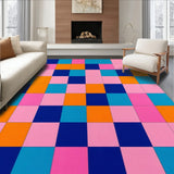 Whimsical Modernist Checkered Design(Blue)