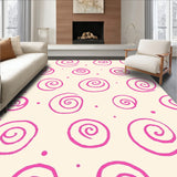 Zen Inspired Reiki Motif with Interlocking Spirals and Minimalist Dots (Pink)