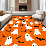 Spooky Halloween Area Rug Ghostly Entrance Mat(White)