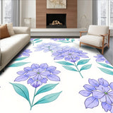 Blooming Hydrangea Meadow Artistic Floral Interlocking(Purple)