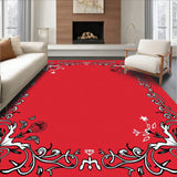 Whimsical Fairytale Garden Wonderland Decorative Surface Cover Playmat(Red)