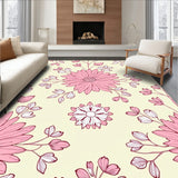 Floral Burst with Delicate Petal Motifs and Botanical Accents (Ivory)
