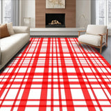 Classic Interlocking Buffalo Check Festive Plaid Design(Red)