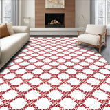 Countryside Flannel Print Hearth Seasonal Textile(Red)