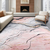 Sophisticated Abstract Geometry in Pastels(Pink)