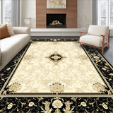 Beautiful Area with Classic Black and Beige Decorative Elements(Beige)