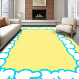 Animated Pup Adventure Scene Surrounded by Puffy Cloud Borders(Yellow)