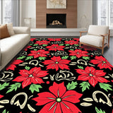 Poinsettia Bloom Seasonal Floor Art(Red)