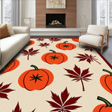 Harvest Festival Pumpkin Maple Foliage Decorative Low Profile(Beige)