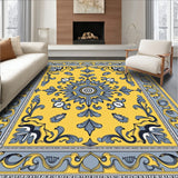 Boho Paisley Medallion with Eclectic Vintage Inspired Motifs(Yellow)