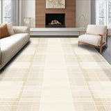 Ivory Beige Intersecting Lines Modern Abstract Geometric Design(Beige)