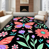 Enchanted Garden with Blooming Florals Design (Black)