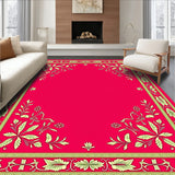 Seasonal Entry with Ornate Yuletide Botanical Designs(Red)
