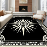 Burst with Radiating Starburst and Paisley Border (Black) - ODIKA