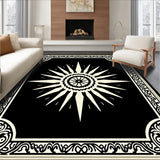 Burst with Radiating Starburst and Paisley Border (Black) - ODIKA