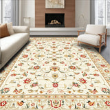 Beige Floral Neutral Area Throw Vintage(Beige)