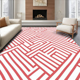 Minimal Herringbone Zigzag Farmhouse Trendy(Red)