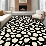 Abstract Prairie Medley with Interlocking Animal Inspired (Black) - ODIKA