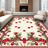 Cherry Ribbon Bowknot and Fruit Seamless(Red)