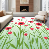 Dreamy Meadowland Tapestry with Scattered Poppy Field Motifs (Pink) - ODIKA