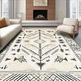 Boho Bliss Indoor/ Beige Runner Durable &(Beige)