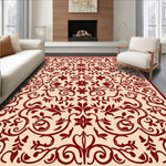 Timeless Worn In Floral Scroll with Delicate Interwoven Leaf Designs (Beige) - ODIKA