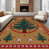 Festive Evergreen Xmas Tree Decorative Floor(Brown)