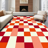 Chess Board Inspired Alternating Contemporary Art(Red)