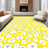 Arctic Bloom Interlocking Petal Mosaic Artistic Modern(Yellow)