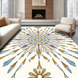 Starburst Medallion Shag with Vintage Charm (Gold)