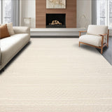 Beige Indoor/ Subtle Textured Geometric Design(Beige)