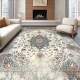 Hazelnut & Dove Grey with Timeworn Traditional Medallion(Beige)