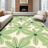 Botanical Leaf Cascade Contemporary Modern Decorative Floor(Ivory)