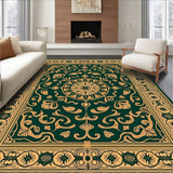 Paisley Medallion Scroll Design Artisan Crafted Corridor(Green)