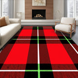 Highland Plaid Interlocking Tartan Design with Classic Heritage Checks(Red)