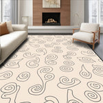 Modern Interlocking Dots and Swirl Composition with Subtle Contrast (Beige) - ODIKA