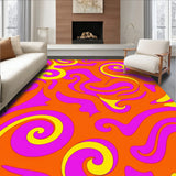 Retro Swirl Design Featuring Interlocking Abstract Motifs(Orange)