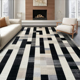 Barcode Bliss Linear Stripe Design Woven Accent(Beige)