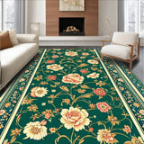 Ultra Soft Area Rug, Non Slip, Stain Resistant, Washable Area Rugs for Living Room, Bedroom, Boho Vintage Oriental(Green)